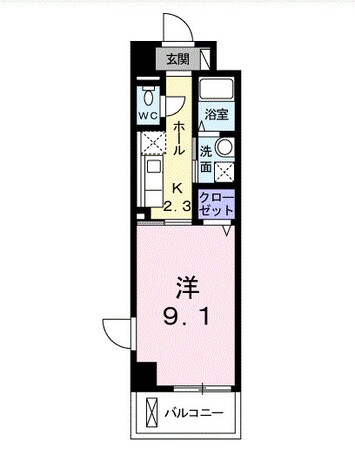 カーザ宮之前の物件間取画像